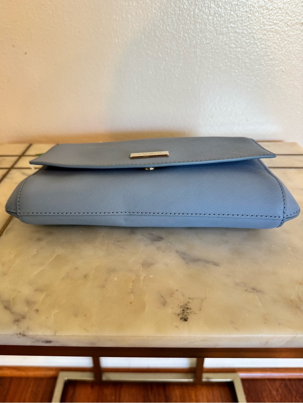 NWT kate spade Blue Leather Crossbody/Shoulder Bag with detachable leather strap - Picture 7 of 16